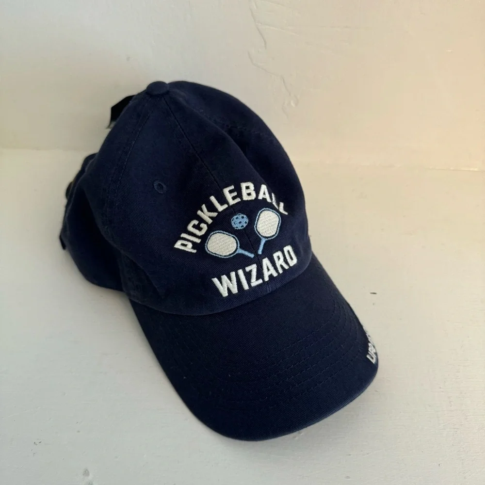 Life is Good Pickleball Wizard Chill Cap Hat One Size Navy Blue